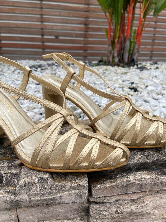 Stilettos Canasta Dorado