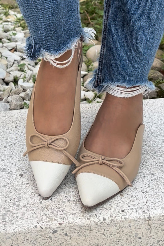 Baletas bicolor destalonada