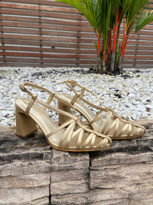 Stilettos Canasta Dorado