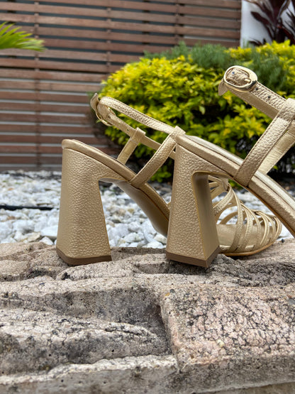 Stilettos Canasta Dorado