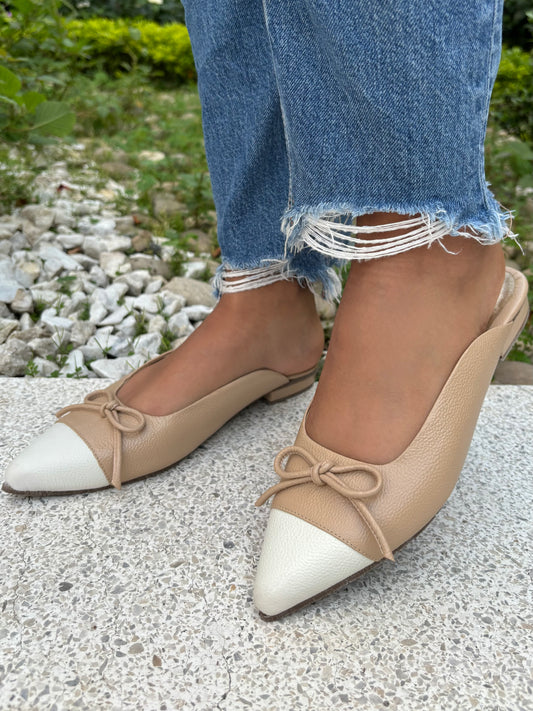 Baletas bicolor destalonada